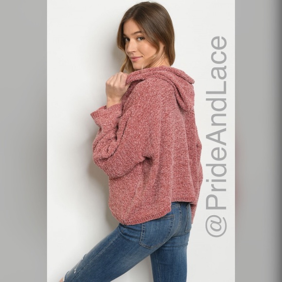 ๐บMauve Chenille Hoodie Sweater๐บ - Picture 2 of 2